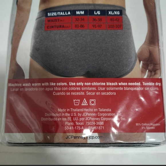 2 Pack Vtg Stafford Performance Mid Rise Briefs Cotton Stretch Size 40-42 - Picture 9 of 10